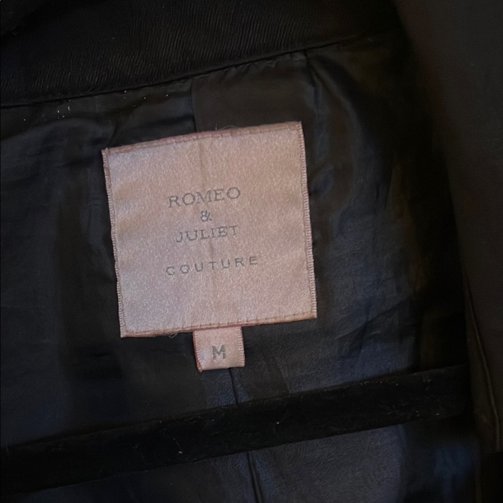 Black Double-Breasted Lightweight Ruffled Coat - image 2